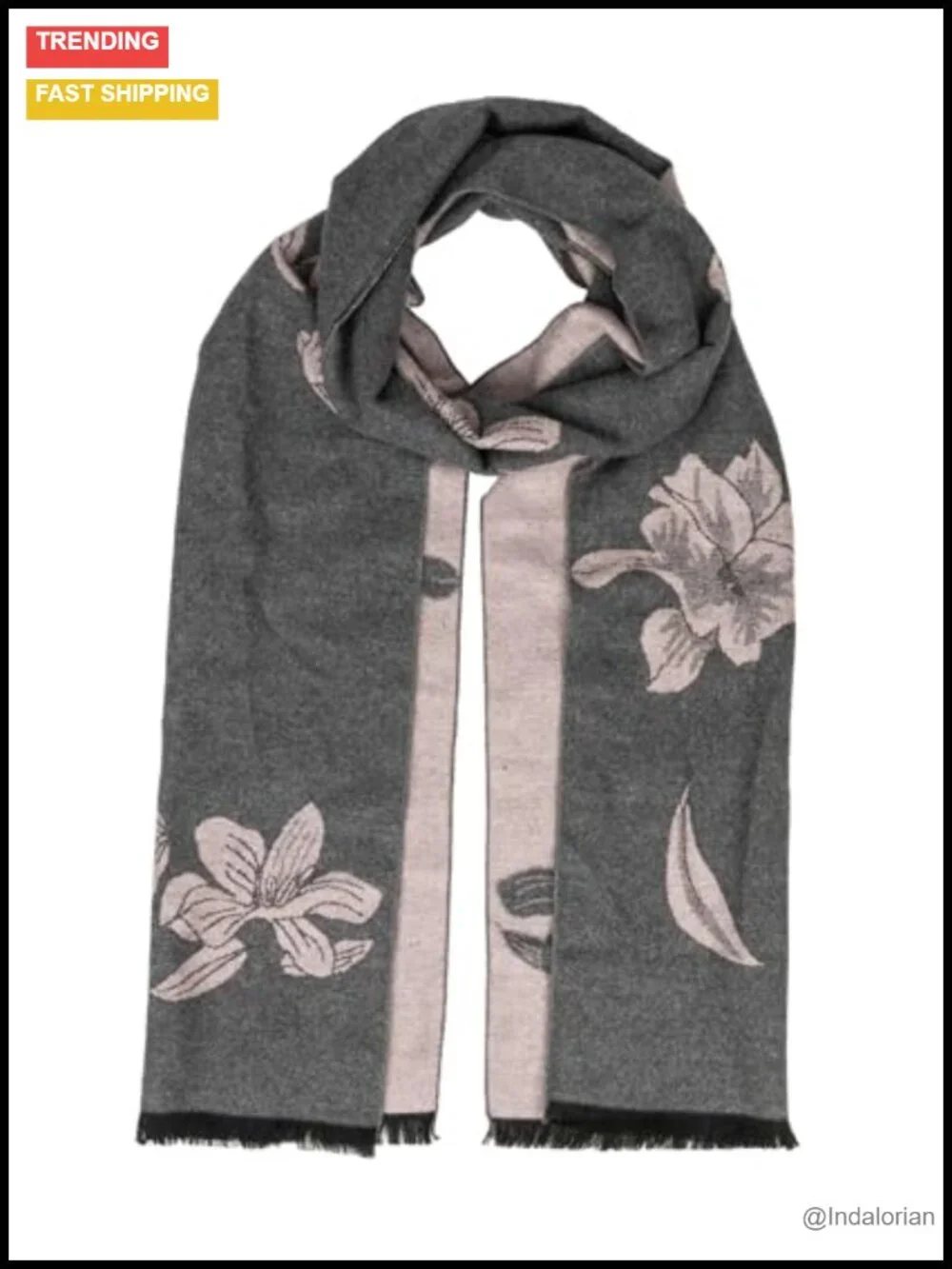 Soft Warm Flower Shawl Wrap Winter Scarf Blanket